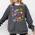Happy Dot Day Colorful Polka Dot Art Teacher Student Kids Comfort Colors Sweatshirt Pepper