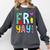 Happy Fri-Yay Friday Lovers Fun Teacher Life FriYay Weekend Comfort Colors Sweatshirt Pepper