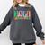 Hola Estudiantes Maestra Back To School Spanish Teacher Comfort Colors Sweatshirt Pepper