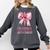 I'm Literally Just a Teacher Pencil Coquette Bow School Comfort Colors Sweatshirt Pepper