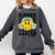 Kindergarten Teacher Hippie Smile Face Back School Comfort Colors Sweatshirt Pepper