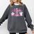 In October We Wear Pink Ballet Ghost Teacher Breast Cancer Comfort Colors Sweatshirt Pepper