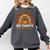 One Thankful Science Teacher Rainbow Boho Fall Thanksgiving Comfort Colors Sweatshirt Pepper