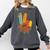 One Thankful Teacher Thanksgiving Turkey Peace Hand Sign Comfort Colors Sweatshirt Pepper One Thankful Teacher Thanksgiving Turkey Peace Hand Sign Comfort Colors Sweatshirt Pepper