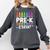 Pre-K Crew Teacher Team Squad Hello Back School Graduation Comfort Colors Sweatshirt Pepper