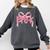 Preppy Pre k Back To School Pre-k Teachers Girls Cute Bow Comfort Colors Sweatshirt Pepper