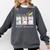 Preppy Silly Teacher Goose Build Character Back To School Comfort Colors Sweatshirt Pepper