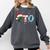 PTO Santa Hat Reindeer Parent Teacher Organization Christmas Comfort Colors Sweatshirt Pepper
