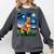 Red Heeler Starry Night Cattle Dog Colorful Art By Aja For Men Women Girls Kids Comfort Colors Sweatshirt Pepper