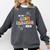 Retro Boho Math Science Professor In My STEM Teacher Era Comfort Colors Sweatshirt Pepper