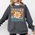 Retro Teacher Daisy Colorful Elementary School Teacher Comfort Colors Sweatshirt Pepper