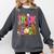 Retro Trick Or Teach Leopard Ghost Halloween Spooky Teacher Comfort Colors Sweatshirt Pepper