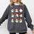 Santa Ghost Reading Books Christmas Library Teacher Comfort Colors Sweatshirt Pepper