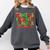 Santas Favorite Teacher Retro Groovy Christmas Xmas Women Comfort Colors Sweatshirt Pepper