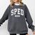SPED Crew SPED Teacher Back To School For Women Men Comfort Colors Sweatshirt Pepper