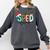 SPED Squad Special Education Teacher Autism Christmas Women Comfort Colors Sweatshirt Pepper