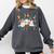 Spooky Ghost PE Teacher Squad Physical Education Halloween Comfort Colors Sweatshirt Pepper