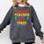 Super Teacher By Day Super Tired By Night Teacher For Men Women Comfort Colors Sweatshirt Pepper