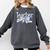Teacher Blue Chinoiserie Coquette Bow Heart Teacher Life Comfort Colors Sweatshirt Pepper