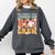 Teachers Aide Boo Crew Ghost Groovy Halloween For Women Comfort Colors Sweatshirt Pepper