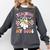 Teaching My Boos Ghost Teacher Cute Groovy Halloween Teacher Comfort Colors Sweatshirt Pepper