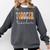 Toddler Teacher Retro Groovy Women Happy First Day Of School Comfort Colors Sweatshirt Pepper
