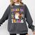 Trick Or Teach Ghost Teacher School Halloween Men Women Comfort Colors Sweatshirt Pepper