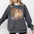 Trick Or Teach Groovy Teacher Halloween Floral Ghost Comfort Colors Sweatshirt Pepper