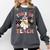 Trick Or Teach Groovy Teacher Halloween Retro Floral Ghost Comfort Colors Sweatshirt Pepper