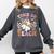Trick Or Teach Groovy Teacher Halloween Retro Ghost Comfort Colors Sweatshirt Pepper