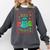 Trick Or Teach Neon Ghost Flower Teacher Spooky Halloween Comfort Colors Sweatshirt Pepper