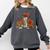 Turkey Reading Books Fall Thanksgiving Teacher Librarian Comfort Colors Sweatshirt Pepper