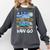 Van Go Retro Vanlife Art Teacher Comfort Colors Sweatshirt Pepper