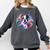 Watercolor Floral Boston Terrier Mama Dog Lover Mother's Day Comfort Colors Sweatshirt Pepper