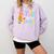 100 Days Of School Preppy 100th Day Of School Teachers Girls Comfort Colors Sweatshirt Orchid