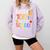 100 Days Of School Teacher And Student Comfort Colors Sweatshirt Orchid