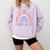 100th Day Of Kindergarten Teacher Kids 100 Days Smarter Comfort Colors Sweatshirt Orchid