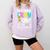 100th Day Of School Get Your Cray On Teacher Comfort Colors Sweatshirt Orchid