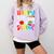 100th Day Of School Teachers Kids Girls Child Happy 100 Days Comfort Colors Sweatshirt Orchid
