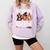 1st Grade Boo Crew Cute Ghost Halloween Teacher Kids Comfort Colors Sweatshirt Orchid