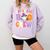 2nd Grade Boo Crew Spooky Second Grade Halloween Teacher Comfort Colors Sweatshirt Orchid