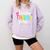 3rd Grade Team Pencil Teacher Student Back To School Girls Comfort Colors Sweatshirt Orchid