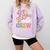 4th Grade Boo Crew Fourth Grade Teacher Kids Happy Halloween Comfort Colors Sweatshirt Orchid