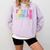 4th Grade Squad Fourth Teacher Student Team Back To School Comfort Colors Sweatshirt Orchid