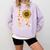 4th Grade Teacher Love Autumn Fall Sunflower Appreciation Comfort Colors Sweatshirt Orchid