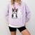 6 Years Old Birthday Boston Terrier Dog Lover 6th Party Kid Comfort Colors Sweatshirt Orchid