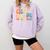 8th Grade Dream Team Teachers Boys Kids Retro Back To School Comfort Colors Sweatshirt Orchid