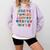 ABC Cute Monster Alphabet Halloween Teacher Costume Kids Comfort Colors Sweatshirt Orchid