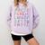 Back To School Kindergarten Alphabet ABC Teacher Women Kids Comfort Colors Sweatshirt Orchid