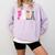 Back To School Teacher Para Preppy Checkered Para Life Comfort Colors Sweatshirt Orchid
